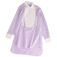 LOEWE - LOEWE ロエベ 23SS Stripped Shirt S540Y05X29 ストライプデザインシャツ パープル　レディース Loewe Asymmetric Stripped Shirt in Purple | Lyst Australia