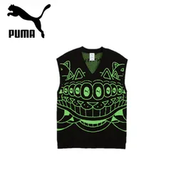 プーマ PUMA メンズ PUMA x RIPNDIP ニット ベスト 632415 コラボ リップンディップ トップス リラックスフィット Vネック ノースリーブ 【お宝】のサムネイル