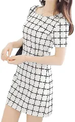 Beaumens(ビューメンス) 母の日 ワンピース ミニ かわいい タイト 半袖 セクシー ホワイト レディース 結婚式 刺繍 秋 冬 レース ブラック シースルー 花柄 韓国 長袖 水着 大きい レディースs( 02: ホワイト Mサイズ)