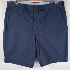 古着 ポロ・ラルフローレン POLO RALPH LAUREN ショートパンツ チノパン ポロチノ 大きいサイズ ワンポイントロゴ刺繍 w38  ネイビー メンズ