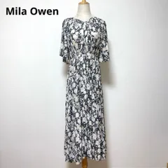 Mila Owen ミラオーウェン 花柄 半袖 ロング ワンピース 0 総柄
