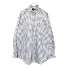 RALPH LAUREN ラルフローレン YARMOUTH ボタンダウンシャツ チェック ネイビー(メンズ 16 1/2)中古 古着 U7366