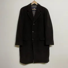美品】バーバリーロンドンチェスターコートラムウールロゴ総柄