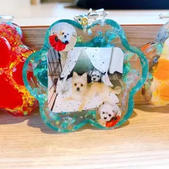 キーホルダー　犬　猫  ペット 肉球 オーダー　メイド ハンドメイド オリジナルキーホルダー作りませんか？？☆*。