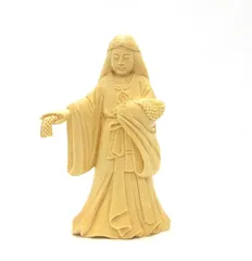 栗田仏像ブランド【日本神像】天照大神 桧木製 総高15cm 14857 ::28576