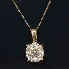 GSTV K18 0.70ct 刻印 ダイヤモンドペンダントトップ(バゲット付 