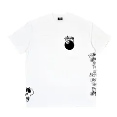 STUSSY ステューシー Tシャツ TEST STRIKE HW SS TEE (テスト ストライク ショートスリーブ T) トップス ロゴ プリント コットン カジュアル スケーター アウトドア 半袖 半袖Tシャツ 白 ホワイト ST0G0424