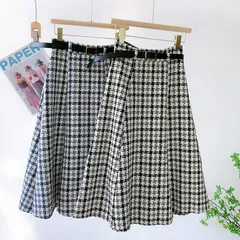 レディーズ スカート チェック柄 ロング 秋冬 フレアスカート