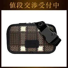 コーチ ボディバッグ ブラック レッド チェック CN405