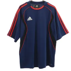 adidas アディダス トレーニング 半袖 Tシャツ L ネイビー メンズ 古着