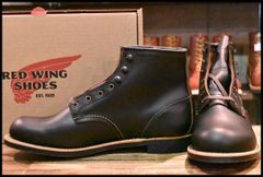 【10D 箱付 未使用 24年】レッドウィング 3345 ブラックスミス 黒 プレーリー プレーントゥ レースアップ ブーツ redwing HOPESMORE【EJ515】