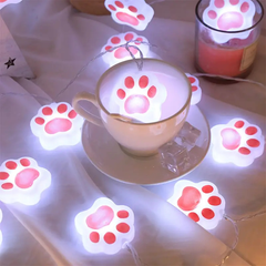 猫 犬 肉球 足跡 ライト デコレーション インテリア LED バッテリー 電池 可愛い 部屋の飾り パーティー クリスマス 誕生日デコレーション 癒しアイテム ペット 猫 照明 ナイト フェアリー 省エネ 安全 子供部屋 ギフト プレゼント アイデア