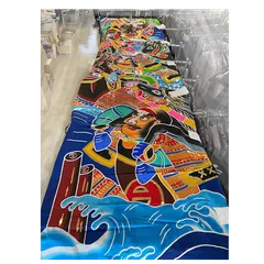海外限定】 【値下げしました‼︎】アンティーク 弘前ねぷた武者鏡絵