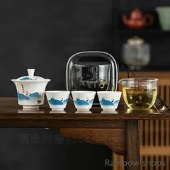 Amazon.co.jp: 手绘蓋碗，白磁三才懐蓋碗，茶杯，中国茶器セット