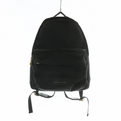 マークジェイコブス MARC JACOBS リュックサック デイバッグ ナイロン レザー ロゴ ゴールド金具 黒 ブラック /XZ ■GY18