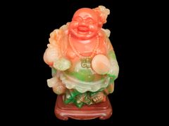 大人気28cm 大黒天様＆恵比寿様 翡翠 瑪瑙の縁起 置物 七福神 - メルカリ