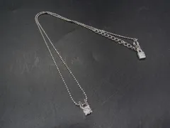 ■美品■ MICHEL KLEIN ミシェルクラン ラインストーン ネックレス ペンダント アクセサリー レディース シルバー系 DY0534