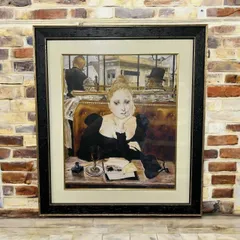 レオナール・フジタ、エレーヌ・フランクの肖像、画集画、額付 藤田嗣治 「エレーヌ・フランクの肖像」1924