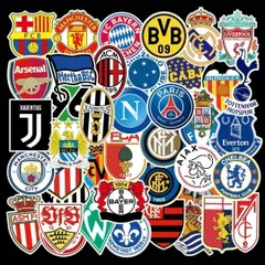 50枚 サッカーステッカー サッカーチームシール サッカークラブ防水シール BWK