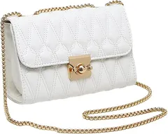 T.Y.ryanryan 母の日 ショルダーバッグ レディース 斜めがけ 小さめ チェーン PUレザー( ホワイト)