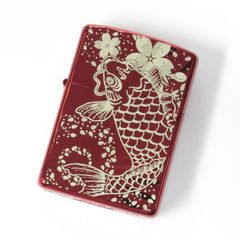 Zippo ジッポーライター アーマーケース 鯉桜 イオンレッド 162KS-RD