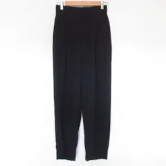 6(ROKU) GEORGETTE TUCK PANTS タックパンツ　黒 6(ROKU)＞ジョーゼット テーパード タックパンツ 2