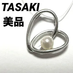 美品　TASAKI タサキ　ペントップ　チャーム　パール　ハート　真珠　シルバーのサムネイル