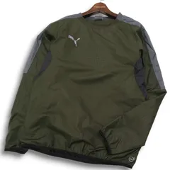 PUMA プーマ 秋冬 ロゴ★ 裏起毛 防風 切替 プルオーバー ウインドブレーカー トレーナー Sz.S メンズ トレーニング