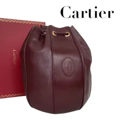 【極美品】 カルティエ 巾着 バッグ マスト ワンショル カード 保存袋付き カルティエ巾着ショルダー 美品 美品】 カルティエ 巾着バッグ マスト