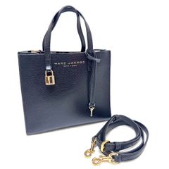 ★【MARC JACOBS/マークジェイコブス】トートバッグ 2WAYバッグ M0015685  グラインドレザー ブラック/ｍab0093