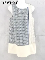 ◇ favori ファヴォリ 切り替え ノースリーブ ミニ ワンピース ブルー系 レディース 【中古】 【1103030001302】のサムネイル