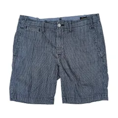 POLO RALPH LAUREN ポロラルフローレン ストライプ コットン ハーフパンツ W82/インディゴ/talonジップ