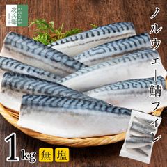 無添加 天然 無塩 ノルウェー 鯖 さば 切り身 1kg(約8枚入) 魚 骨取り 骨なし 塩なし フィレ 冷凍 1枚あたり約120g食べ応えあり 骨抜き 国内加工 加熱用【C配送：冷凍】