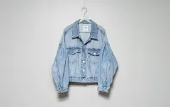 M オーバーサイズ ザラ デニムジャケット/パフスリーブ