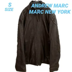ANDREW MARC MARC NEW YORK アンドリューマーク マークニューヨーク ジップアップ レザージャケット ブラウン メンズ 秋 ゴーゴー古着久喜倉庫店B9782のサムネイル