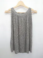 ◇ Φ ⊂ BALLSEY ボールジィ ラメ ノースリーブ ニット カットソー サイズ38 グレー シルバー系 レディース P  【1407100014927】