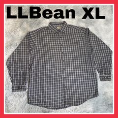 LLBean エルエルビーン　メンズ　チェックシャツ　ボタンシャツ　ボタンダウンシャツ　コットン　XL LL