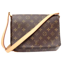 ルイ・ヴィトン モノグラム ミュゼット タンゴ ロング ショルダーバッグ レディース 茶 レザー PVC M51388 LOUIS VUITTON