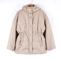 ナイスクラップ ブルゾン ジャケット 中綿 アウター レディース Fサイズ ベージュ NICE CLAUP 【中古】のサムネイル