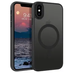 GUAGUA iPhone X XS ケース いPhone X/XS ケース MagSafe対応 半透明 TPU Magsafe内蔵 ケース マット感 スマホカバー 耐衝撃 指紋防止 ワイヤレス充電 ストラップホール付き iPhone X/XS 5.8イ