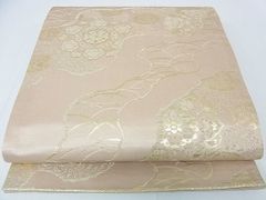 平和屋着物■六通柄袋帯　道長正倉院花文　金糸　逸品　op6000