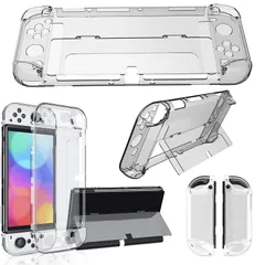 【特価】Elnicec Switch oled カバー 【最新型改良】Switch 有機ELモデル クリア カバー TPU Joy-Con(L)/(R)カバー 分体式設計 着脱簡単 黄ばみなし 超薄 軽量 超耐衝撃 指紋防止 傷防止 全面保護 ニンテンドースイ