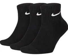 NIKE(ナイキ) メンズ 3P エブリデイ クッション クウォーターソックス [サイズ：25~27cm] [カラー：ブラック×ホワイト] #SX7667-010