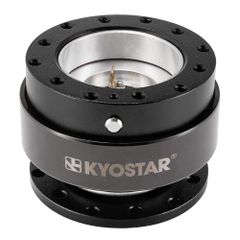 【13BK】クイックリリース Kyostar ブラック ブラック アルマイト 社外ステアリングへ