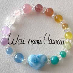 訳あり価格　　厄除け『 Happy 7 for woman +ライト 』パワーストーン　小さめハートラリマー
