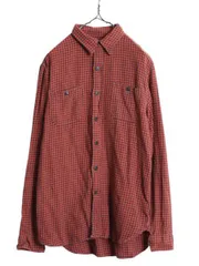 【お得なクーポン配布中!】 RRL ラルフローレン ギンガム チェック フランネル シャツ メンズ M ポロ ダブルアールエル 長袖シャツ ネルシャツ チンスト マチ付き ネル