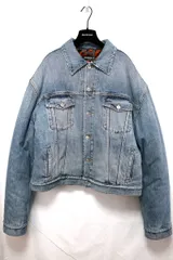 BALENCIAGA バレンシアガ Blue Year of The Tiger Padded Denim Jacket パデッド デニム ジャケット タイガーフェイクボア ブルーデニム 42サイズ 657603 TJW73 新品未使用のサムネイル