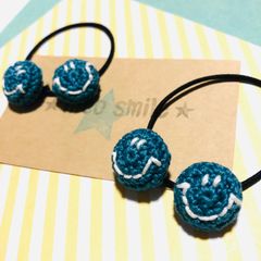 ニコちゃんヘアーゴム　2個セット