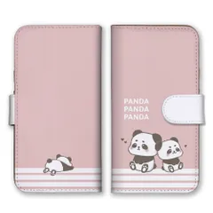 iPhone14Pro ケース 手帳型 アイフォン14 プロ スマホケース パンダ ぱんだ 動物 アニマル 可愛い かわいい イラスト パステルカラー カラー01
