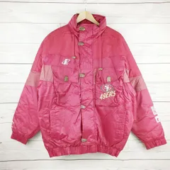【NFL】49ers チームロゴ刺繍 中綿入りナイロンスタジャン A-2413 中古・古着通販】PRO LINE by STARTER (プロラインスターター